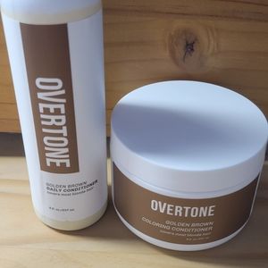 Overtone Golden Brown Healthy Color Duo Coloring and Daily Conditioner